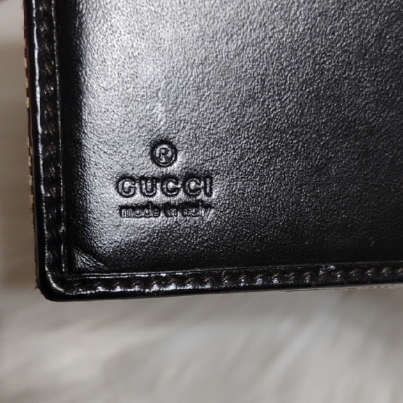 Authentic Gucci GG Canvas Web Sherry Line Jacket Vtg Wallet W Box - Picture 11 of 16